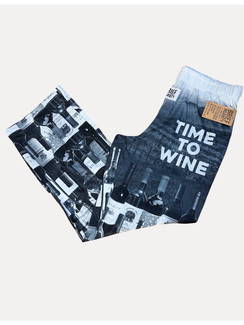 NWT Brief Insanity Graphic TIME TO WINE Lounge Pants Size XL